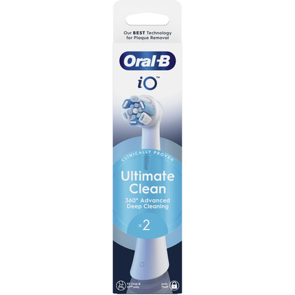 ORAL B 2 RICAMBI iO ULTIMATE CLEAN BIANCO PER SPAZZOLINO ELETTRICO iO