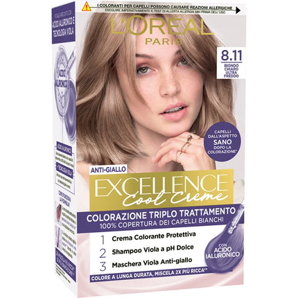 EXCELLENCE N.8.11 BIONDO CHIARO ULTRA FREDDO COOL CREME