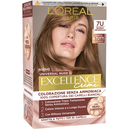 EXCELLENCE N.7U BIONDO UNIVERSALE CREME UNIVERSAL NUDE SENZA AMMONIACA