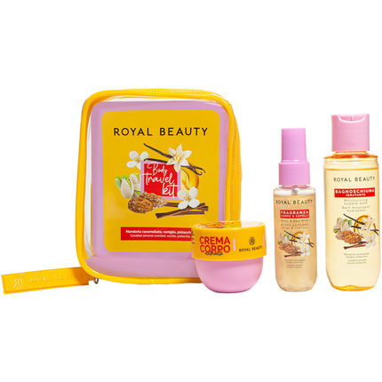 ROYAL BEAUTY BODY TRAVEL KIT POCHETTE CONTENENTE 3 PEZZI; 1 FRAGRANZA CORPO & CAPELLI 30 ML - 1 BAGNODOCCIA 90 ML - 1 CREMA CORPO 50 ML RB702079
