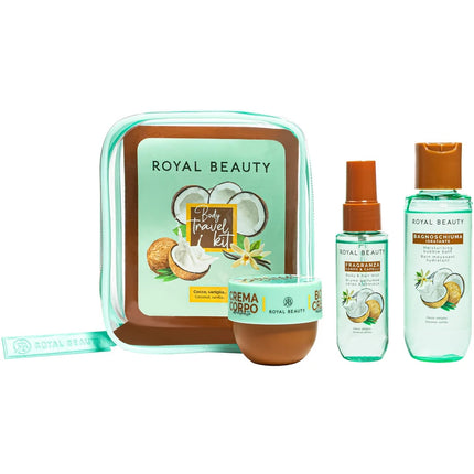 ROYAL BEAUTY BODY TRAVEL KIT POCHETTE CONTENENTE 3 PEZZI; 1 FRAGRANZA CORPO & CAPELLI 30 ML - 1 BAGNODOCCIA 90 ML - 1 CREMA CORPO 50 ML RB702089