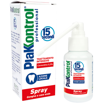 PLAKKONTROL PEOFESSIONAL COLLUTORIO SPRAY TRATTAMENTO INTENSIVO GENGIVE e CAVO ORALE 50 ML