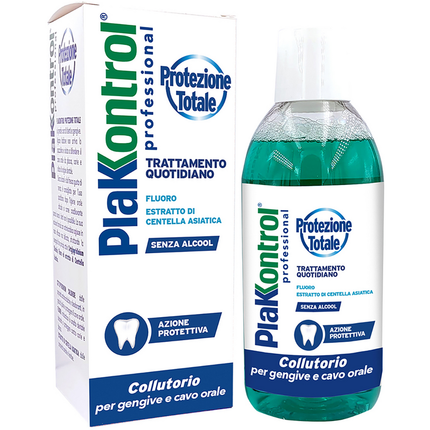 PLAKKONTROL PROFESSIONAL COLLUTORIO GENGIVE e CAVO ORALE PROTEZIONE TOTALE SENZA ALCCOL 500 ML