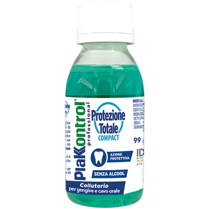PLAKKONTROL PROFESSIONAL COLLUTORIO GENGIVE e CAVO ORALE PROTEZIONE TOTALE COMPACT SENZA ALCOOL 99 ML
