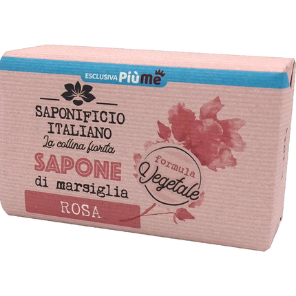 SAPONIFICIO ITALIANO SAPONE VEGETALE MARSIGLIA PROFUMO ROSA 125 GRAMMI