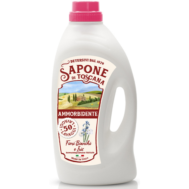 SAPONE DI TOSCANA AMMORBIDENTE FIORI BIANCHI e IRIS 50 LAVAGGI 1850 ML