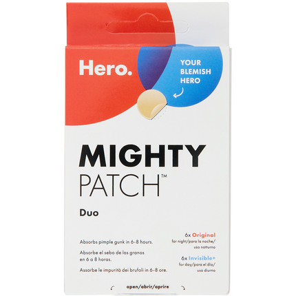 HERO MIGHTY PATCH DUO 12 CEROTTI ACNE - 6 CEROTTI ORIGINAL VISO NOTTURNO - 6 CEROTTI INVISIBLE VISO DIURNO