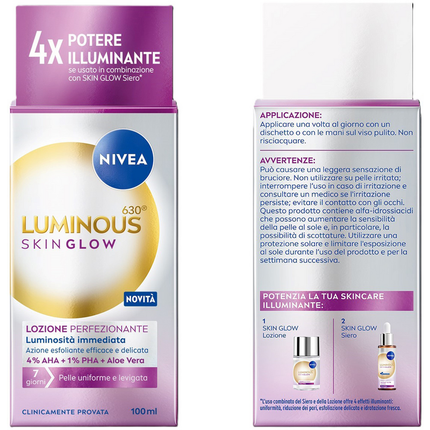 NIVEA VISO LUMINOUS 630 LOZIONE PERFEZIONANTE LUMINOSITA' IMMEDIATA 100 ML