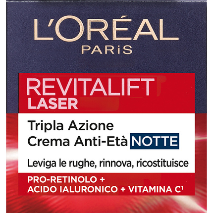L'OREAL REVITALIFT LASER TRIPLA AZIONE CREMA ANTI ETA' NOTTE 50 ML