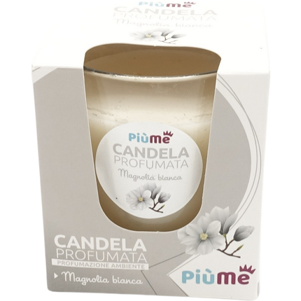 PIUME CANDELA PROFUMATA PROFUMAZIONE AMBIENTE MAGNOLIA BIANCA 120 GRAMMI