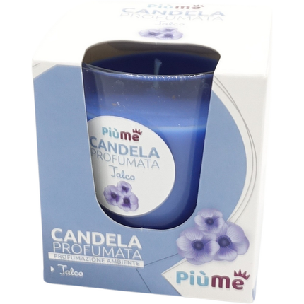 PIUME CANDELA PROFUMATA PROFUMAZIONE AMBIENTE TALCO 120 GRAMMI