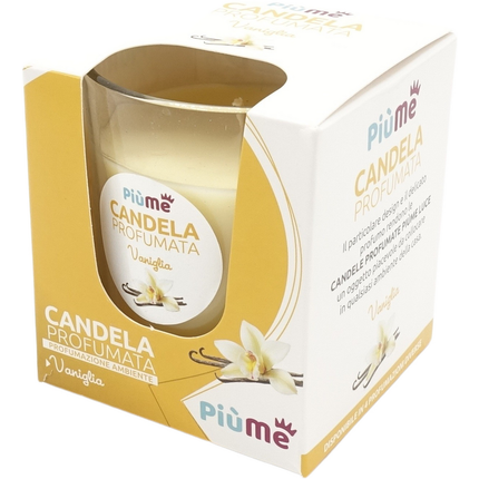 PIUME CANDELA PROFUMATA PROFUMAZIONE AMBIENTE VANIGLIA 120 GRAMMI