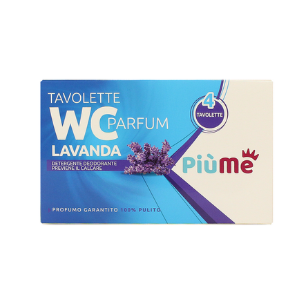 PIUME TAVOLETTA SOLIDA WC LAVANDA 4 PEZZI PER 40 GRAMMI
