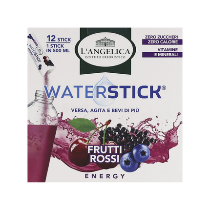 L'ANGELICA WATERSTICK ENERGY FRUTTI ROSSI CON VITAMINE e MINERALI 12 STICK