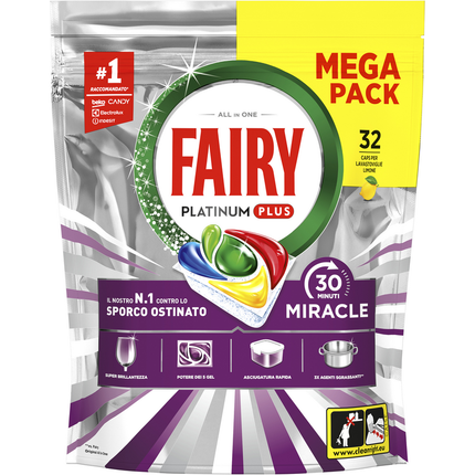 FAIRY TUTTO IN 1 PLATINUM PLUS MIRACLE 32 CAPS LIMONE