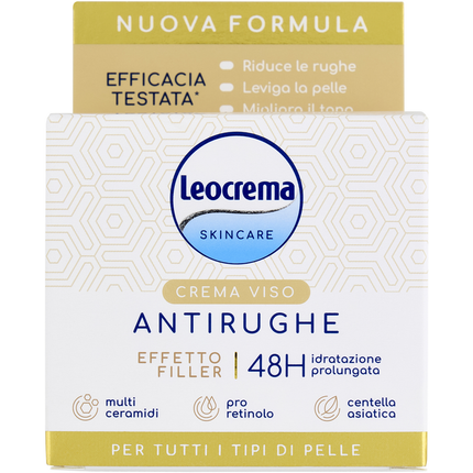LEOCREMA CREMA VISO ANTIRUGHE TUTTI I TIPI DI PELLE VASO 50 ML