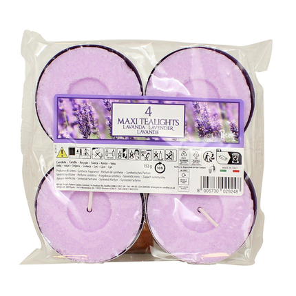 LUMELLE MAXI TEALIGHTS LAVANDA 4 PEZZI