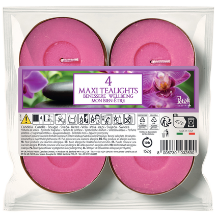 LUMELLE MAXI TEALIGHTS BENESSERE 4 PEZZI