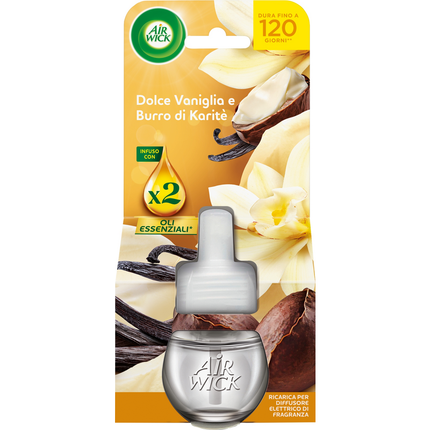 AIRWICK RICARICA DIFFUSORE ELETTRICO FRAGRANZA DOLCE VANIGLIA E BURRO DI KARITE'