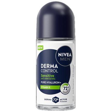 NIVEA DEODORANTE DERMA CONTROL SENSITIVE ANTI IRRITATING 72H ROLL ON 50 ML