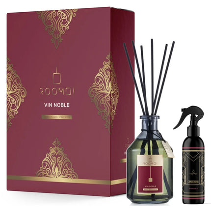 ROOMOI COFANETTO VIN NOBLE; REED DIFFUSER 500 ML + SPRAY 200 ML + BASTONCINI