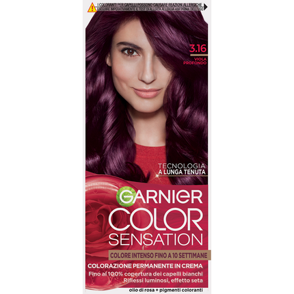 GARNIER COLOR SENSATION COLORAZIONE PERMANENTE IN CREMA 3.16 VIOLA PROFONDO