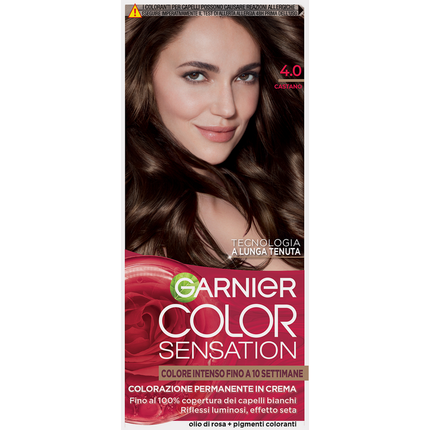 GARNIER COLOR SENSATION COLORAZIONE PERMAMENTE IN CREMA 4.0 CASTANO