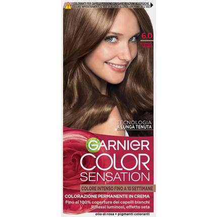 GARNIER COLOR SENSATION COLORAZIONE PERMANENTE IN CREMA 6.0 BIONDO SCURO