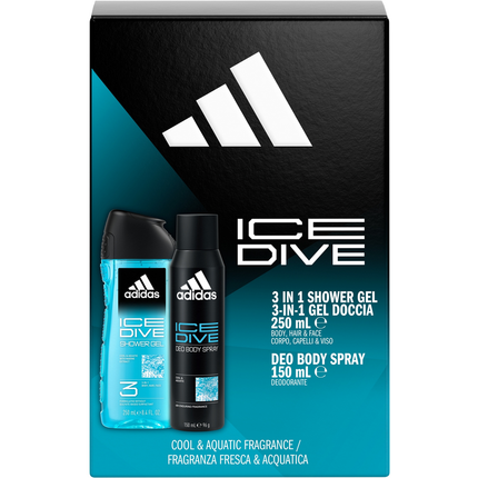 ADIDAS COFANETTO ICE DIVE DEODORANTE SPRAY 150 ML + SHOWER GEL 250 ML