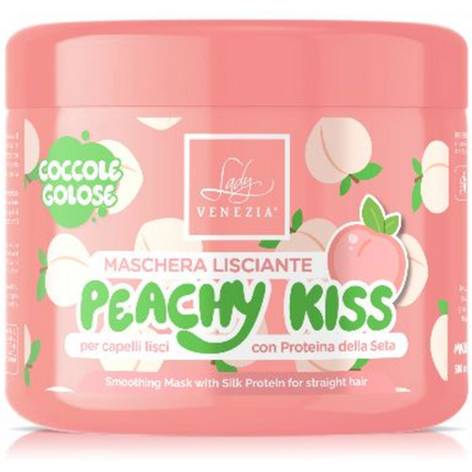 LADY VENEZIA MASCHERA CAPELLI PEACHY KISS LISCIANTE PER CAPELLI LISCI CON PROTEINE DELLA SETA 500 ML