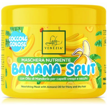 LADY VENEZIA MASCHERA CAPELLI BANANA SPLIT NUTRIENTE PER CAPELLI CRESPI E SECCHI CON OLIO DI MANDORLA 500 ML