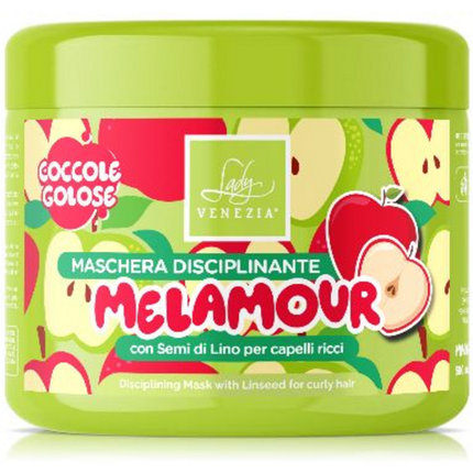 LADY VENEZIA MASCHERA CAPELLI MELAMOUR DISCIPLINANTE PER CAPELLI RICCI CON SEMI DI LINO 500 ML