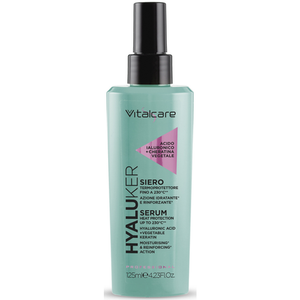 VITALCARE HYALUKER SIERO TERMOPROTETTORE IDRATANTE e RINFORZANTE ACIDO IALURONICO + CHERATINA VEGETALE PROFESSIONAL SPRAY 125 ML
