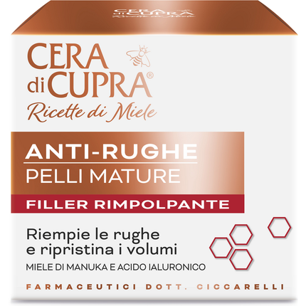 CERA DI CUPRA RICETTE DI MIELE CREMA ANTI RUGHE PELLI MATUTE FILLER RIMPOLPANTE 50 ML