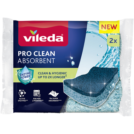 VILEDA PRO CLEAN ABSORBENT SPUGNA 2 PEZZI