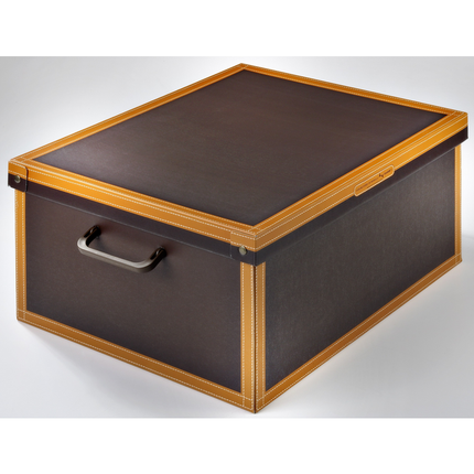 LAVATELLI SCATOLA CARTONE PLASTIFICATA CUOIO 40x50x25 CM