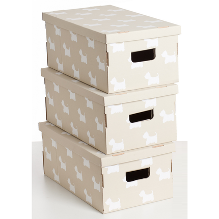LAVATELLI SCATOLA SET 3 PEZZI DOGGY 29x51x20 CM