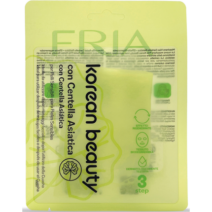 FRIA KOREAN BEAUTY MASK FACE IN TESSUTO CON CENTELLA ASIATICA RIGENERANTE PELLI SENSIBILI