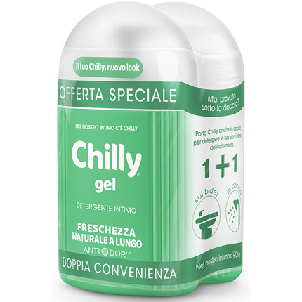 CHILLY INTIMO GEL pH5 FRESCHEZZA NATURALE 2 PEZZI DA 200 ML