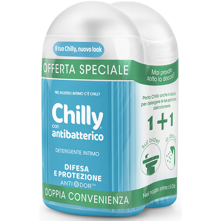CHILLY INTIMO CON ANTIBATTERICO ANTI ODOR pH5 2 PEZZI DA 200 ML