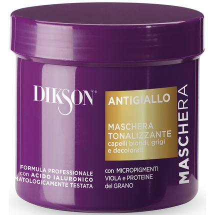 DIKSON ANTIGIALLO MASCHERA TONALIZZANTE CAPELLI BIONDI, GRIGI e DECOLORATI 500 ML