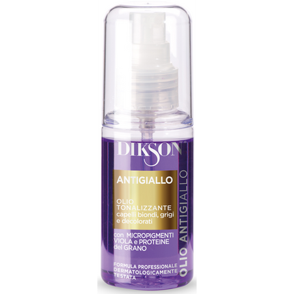 DIKSON ANTIGIALLO OLIO TONALIZZANTE CAPELLI BIONDI, GRIGI e DECOLORATI 75 ML