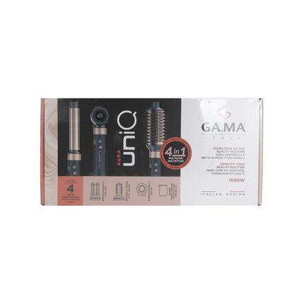 GAMA PHON UNIQ AURA 4in1 ASCIUGACAPELLI, SPAZZOLA OVALE, 2 ARRICCIACAPELLI