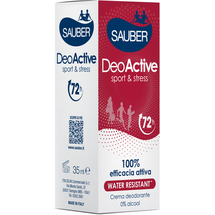SAUBER DEODORANTE ACTIVE SPORT & STRESS WATER RESISTANT TUBO 35 ML