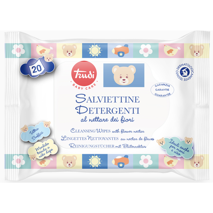 TRUDI BABY CARE 20 SALVIETTE DETERGENTI AL NETTARE DEI FIORI