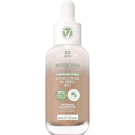 DEBORAH FORMULA PURA FONDOTINTA IN SIERO BIO N. 03 BEIGE