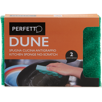 PERFETTO DUNE SPUGNA CUCINA ANTIGRAFFIO 2 PEZZI