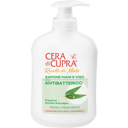 CERA di CUPRA RICETTE DI MIELE SAPONE LIQUIDO MANI e VISO CON ANTIBATTERICO 200 ML