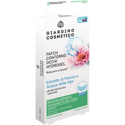 GIARDINO COSMETICO 8 PATCH CONTORNO OCCHI HYDROGEL RIVITALIZZANTI, RASSODANTI e ANTI SMOG
