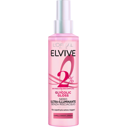 ELVIVE GLYCOLIC GLOSS SIERO SPRAY ULTRA ILLUMINANTE SENZA RISCIACQUO 150 ML